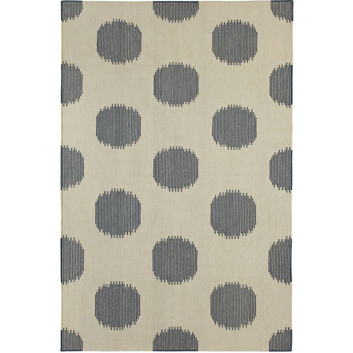 NY Dot Bokrum Blue Flat Woven Rug Rectangle image