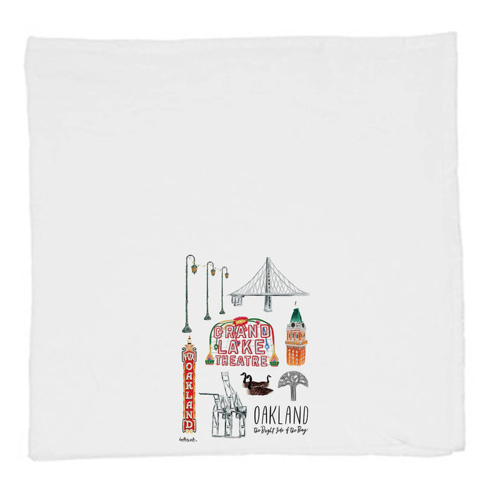 Oakland Collage Tea Towel