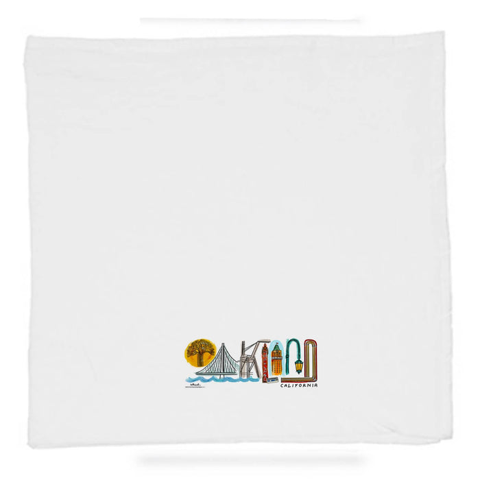 Oakland Landmark Lettering Tea Towel