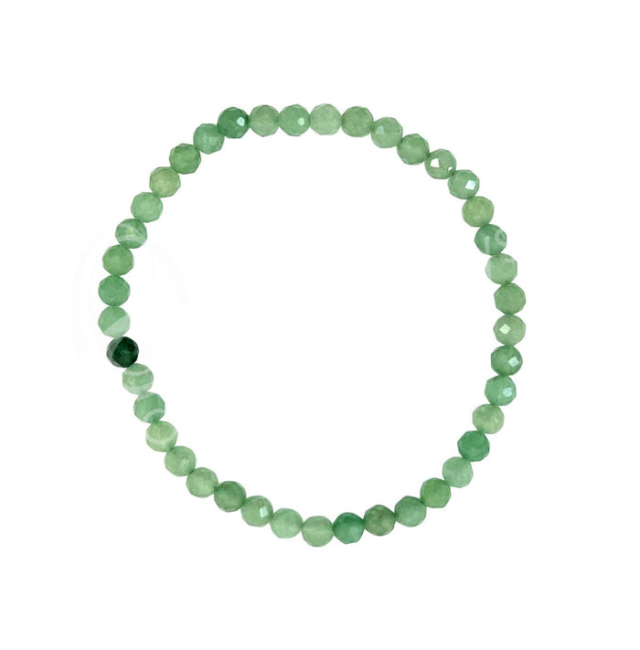 Oceanic Linkways Inc - (PC)BRACELET - FACETED STONE BEADS AVENTURINE, GREEN (3-4 M
