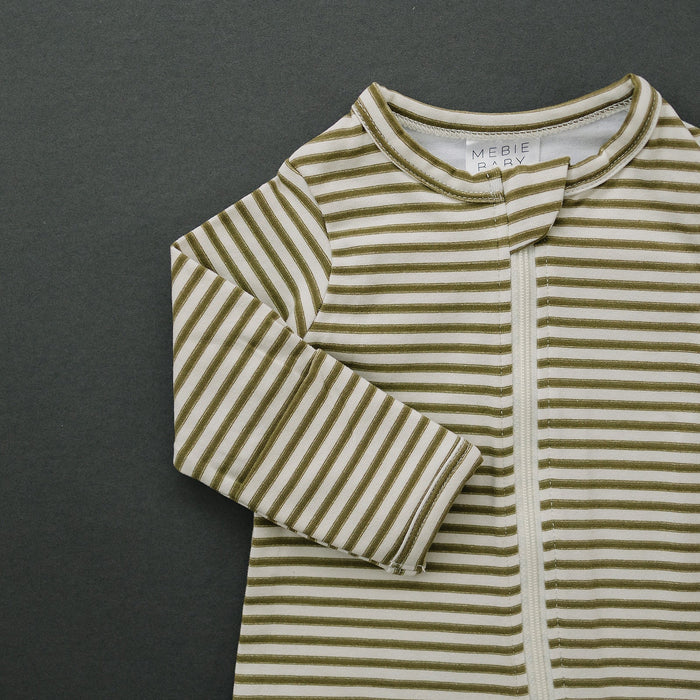 Olive Stripe Zipper