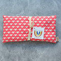 Pink and White Hearts Weighted Eye Pillow