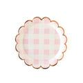Pink Buffalo Plaid Scallop Plates