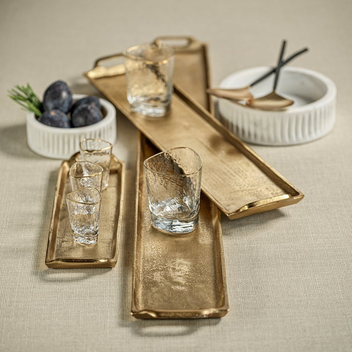 Rectangular Aluminum Tray - Dark Gold - Trays by Carlyle Avenue