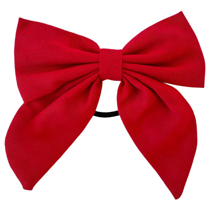 Red Linen Bottle Bow