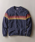 Relaxed Cloud 9 Fleece Crewneck - Navy Sunset Stripe