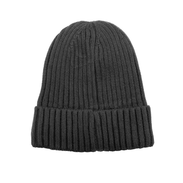 Ribbed Beanie Hat - Luxury Viscose Yarn and Microfleece Lining