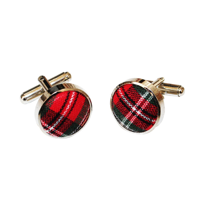 Royal Stewart Cufflinks | Tartan Design for Traditional Elegance