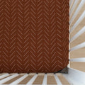 Rust Mudcloth Crib Sheet