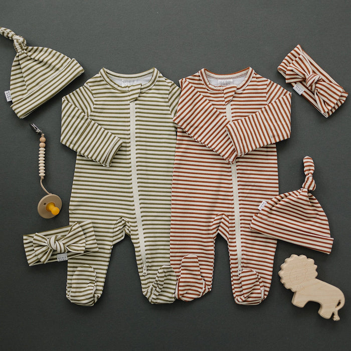 Rust Stripe Zipper