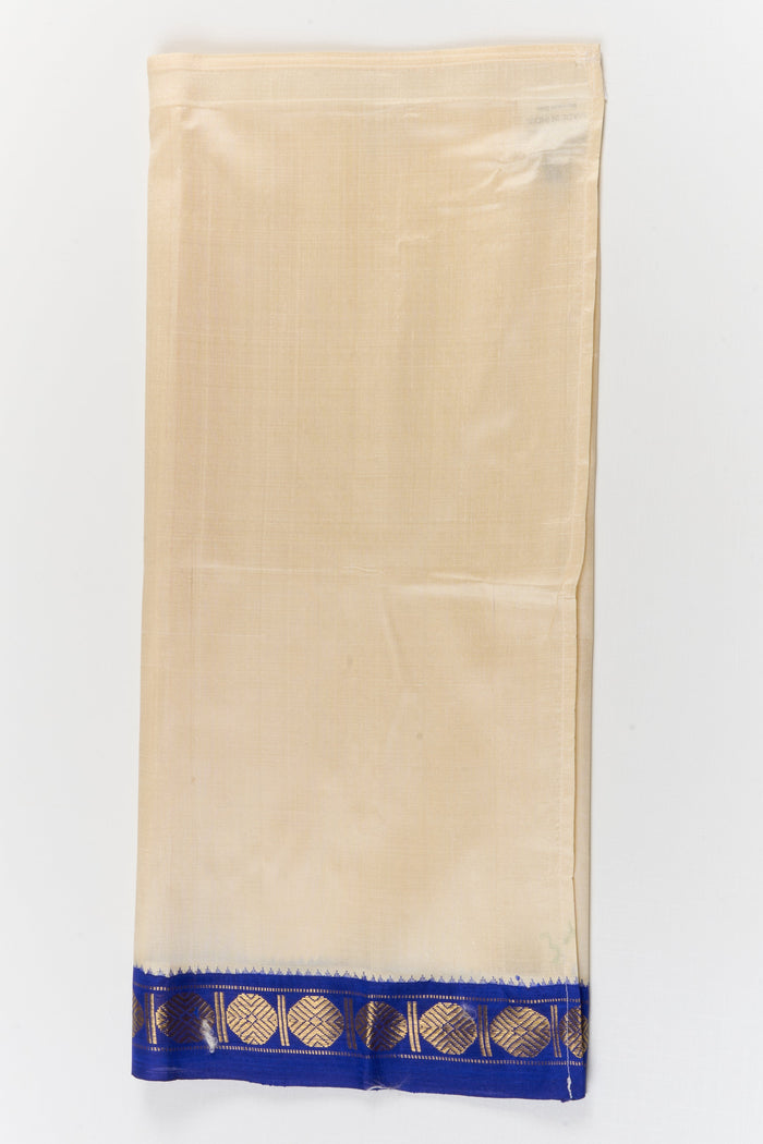 The Nesavu Pure Silk Vesti Silk Shirt and Dhoti Set for Kids for Festive and Ethnic Wear Nesavu 20 (3Y) / Cream / Pure Silk D070B-20 Nesavu pure silk shirt and dhoti set for kids – ethnic outfit for weddings and traditional wear