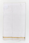 The Nesavu Boys Vesti Silk Vesti for Boys Wedding Wear and Traditional Occasions Nesavu 14 (6M) / White / Silk D049B-14 Nesavu boys silk vesti with zari detailing – perfect for weddings and festive occasions