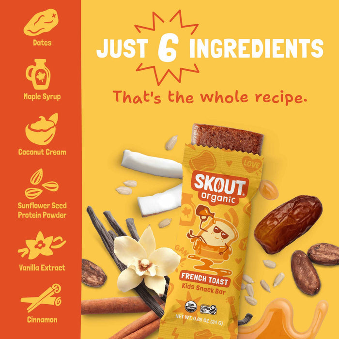 Skout Organic | French Toast Kids Snack Bar - Skout Organic - Living with Ivey