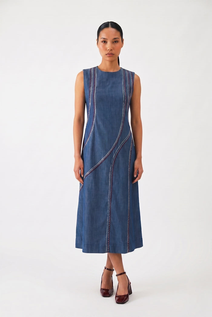 SORA PANEL MIDI DRESS