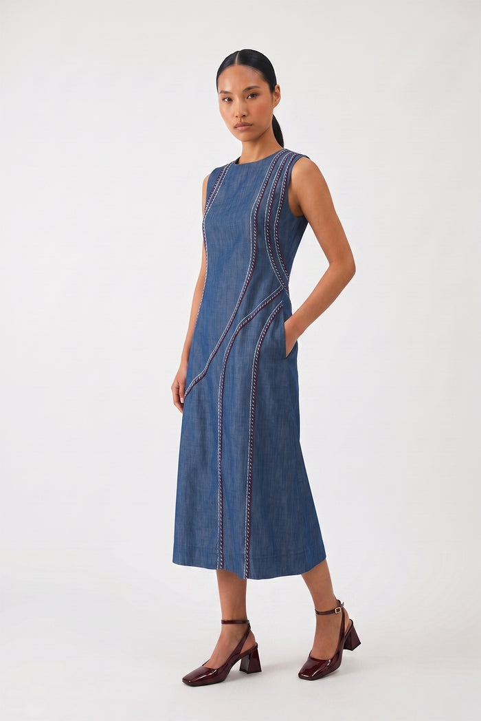 SORA PANEL MIDI DRESS