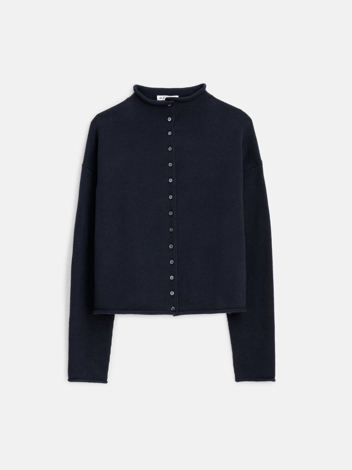 Taylor Cardigan in Cotton Cashmere - Navy