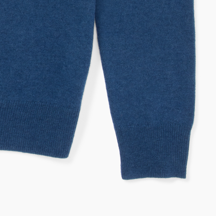 The Garrison Crewneck Sweater in Merino Cashmere - Dark Cobalt