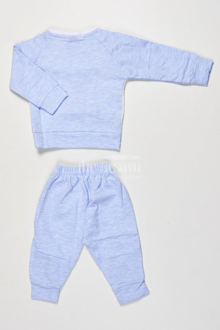 The Nesavu Boys Casual Set Toddler Boys Cotton Jogger Set with Bear Print for Cozy Daily Wear Nesavu Nesavu boys cotton jogger set bear print toddlers  perfect cozy days casual play
