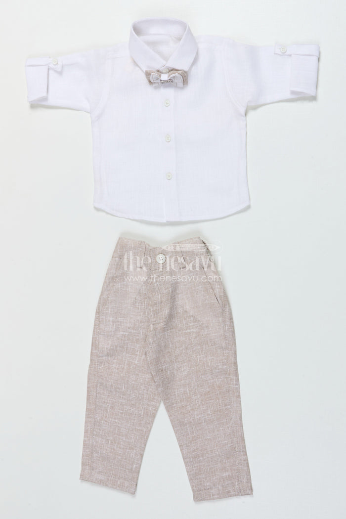 The Nesavu Boys Casual Set Toddler Boys Waistcoat Set for Birthdays and Special Occasions Nesavu Nesavu toddler boys waistcoat set in cotton for birthday parties and formal celebrations
