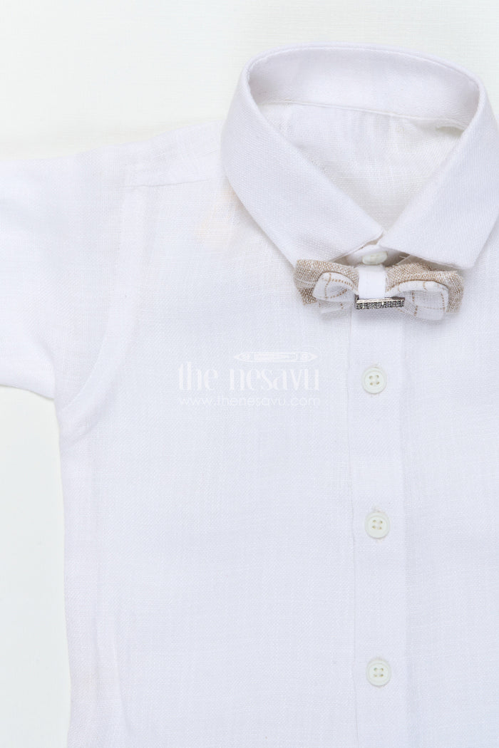 The Nesavu Boys Casual Set Toddler Boys Waistcoat Set for Birthdays and Special Occasions Nesavu Nesavu toddler boys waistcoat set in cotton for birthday parties and formal celebrations