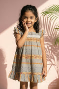 The Nesavu Girls Cotton Frock Toddler Girl Cotton Frock for Festive Gatherings and Day Events Nesavu Nesavu toddler girl cotton frock with embroidery and print for school ethnic day or parties