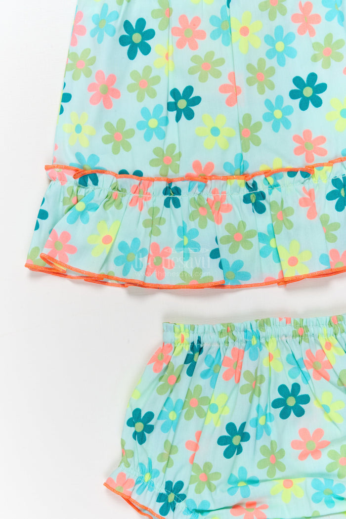 The Nesavu Baby Cotton Frocks Toddler Girl Cotton Frock with Digital Print and Bloomers for Playtime Nesavu Nesavu toddler girl cotton frock with digital print and bloomers for playdates and summer fun