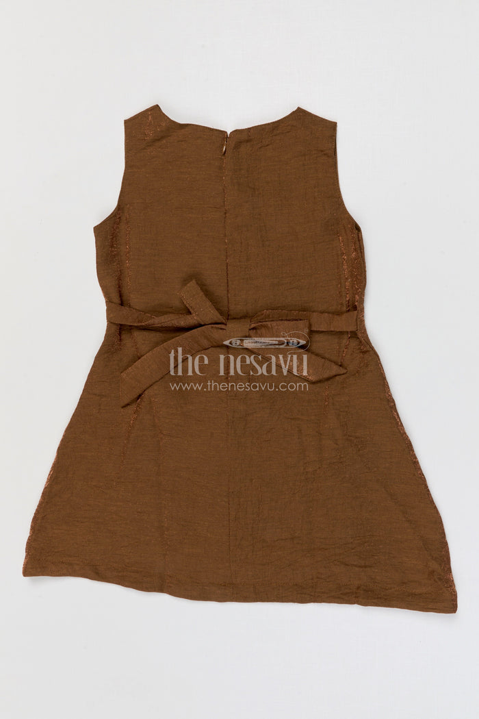 The Nesavu Girls Cotton Frock Toddler Girl Party Frock with Embellished Jacket for Special Occasions Nesavu Nesavu toddler girl georgette party frock with flower embellished jacket for birthdays and festive occasions