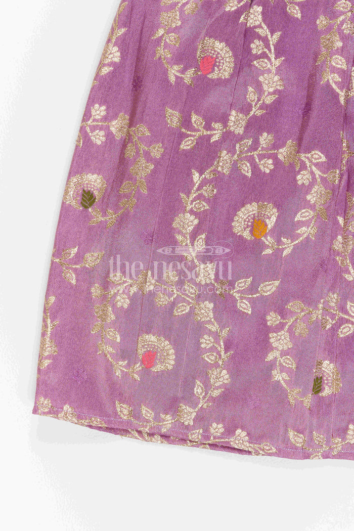 Toddler Pattu Pavadai for Navratri and Festive Pooja