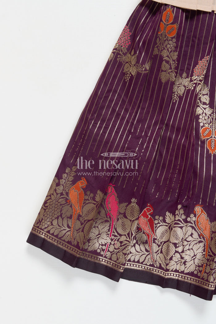 The Nesavu Pattu Pavadai Traditional Baby Girl Pattu Pavadai for Weddings and Naming Ceremony Nesavu Nesavu traditional baby girl pattu pavadai for naming ceremony and festive occasions
