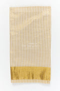 The Nesavu Boys Vesti Traditional Boys Vesti for Temple Visits and Festive Rituals Nesavu 14 (6M) / Cream / Cotton D045A-14 Nesavu traditional Kerala cotton boys vesti with gold stripes – ideal for temple visits and festive occasions