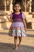 The Nesavu Silk Frock Traditional Silk Frock for Baby Girls’ Naming Ceremony and Festive Events Nesavu 16 (1Y) / Maroon / Silk Blend SF1125C-16 Nesavu silk frock for baby girls with zari border – perfect for naming ceremonies and festive functions