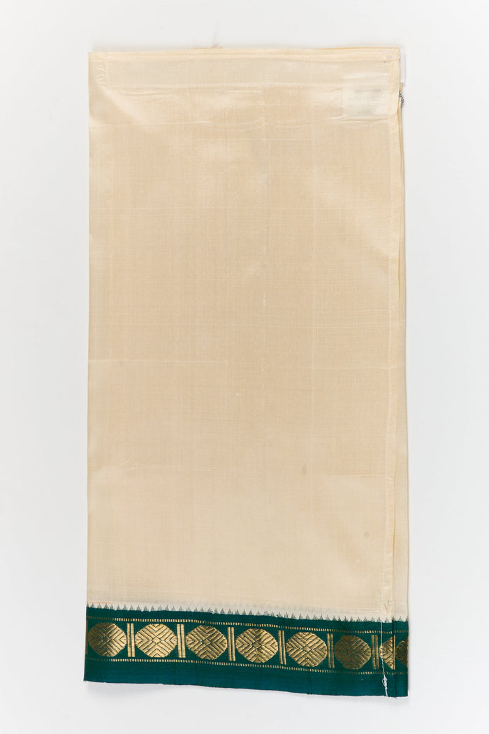 The Nesavu Pure Silk Vesti Traditional Silk Vesti for Boys for Ethnic Ceremonies Nesavu 18 (2Y) / Cream / Pure Silk D069B-18 Nesavu traditional silk vesti for boys – ethnic silk wear for weddings and cultural occasions