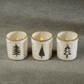Tree Glass Tealight Holder - Set of 3 - Candle Holders by Carlyle Avenue