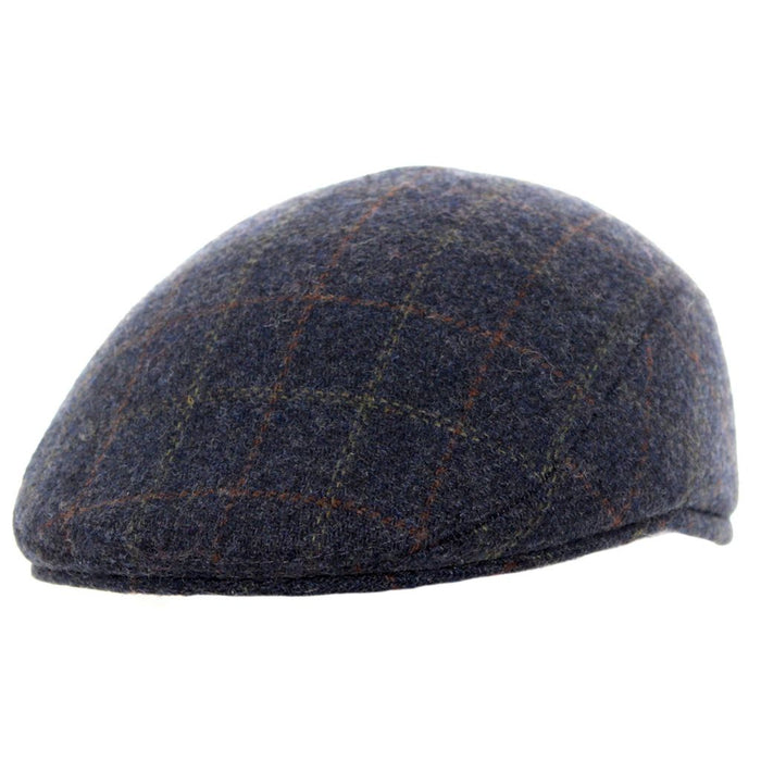 Tweed Ear Flat Cap - Padded Flat Cap with Internal Ear Flaps