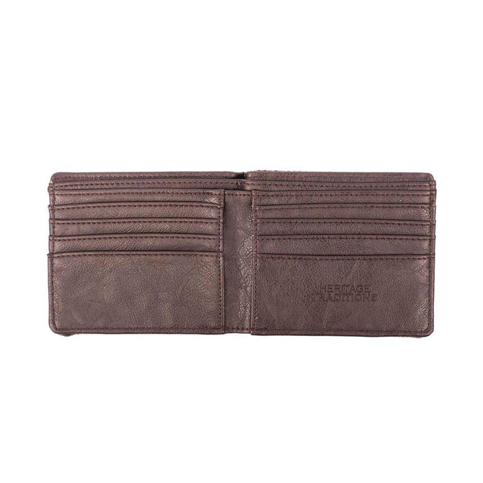 Heritage Traditions Tweed Wallet with Leather Effect Detail
