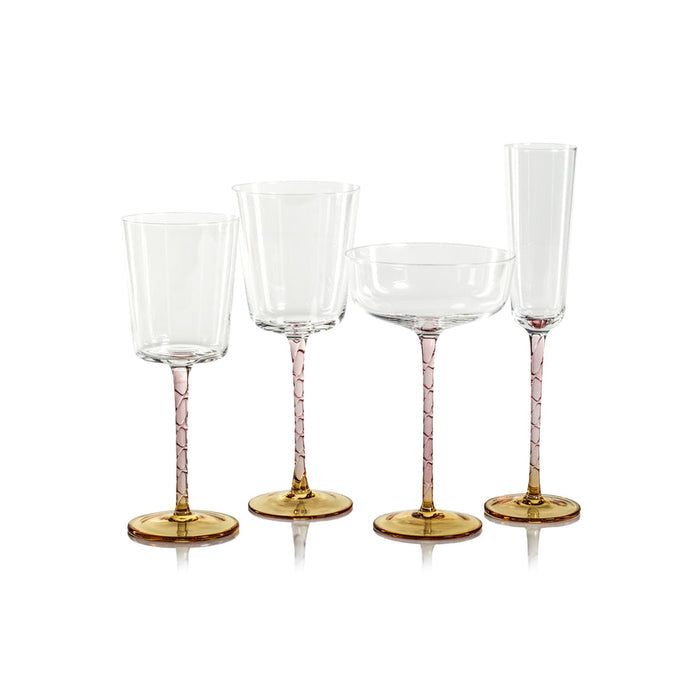 Vicenza Glassware - Amber and Pink - Drinkware Sets by Carlyle Avenue