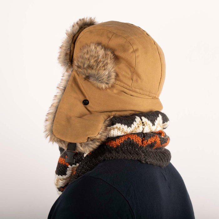 Stylish and Warm Wax Fur Lumberjack Trapper Hat at Heritage Traditions