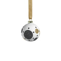 White Glass Ornament with Black & Gold Pattern - Ornaments by Carlyle Avenue