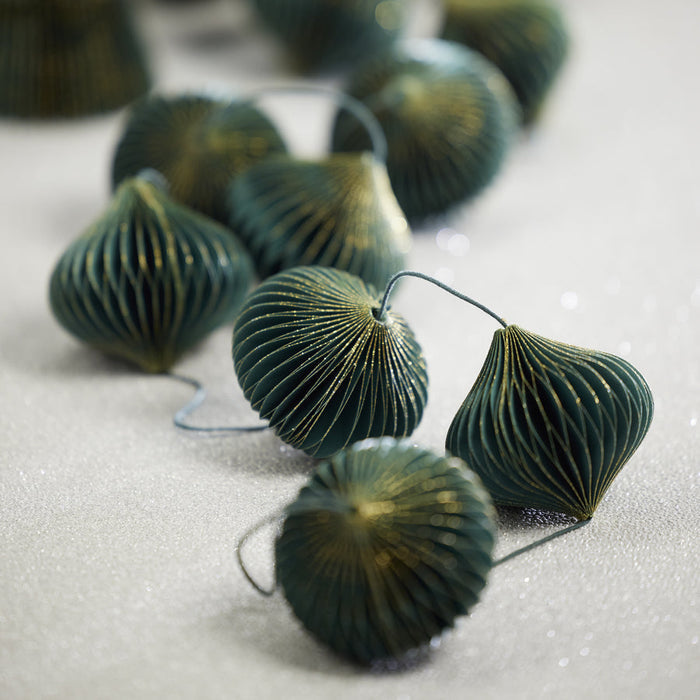 Wish Paper Decorative Onion Shape Garland - Green - Seasonal & Holiday Decorations by Carlyle Avenue
