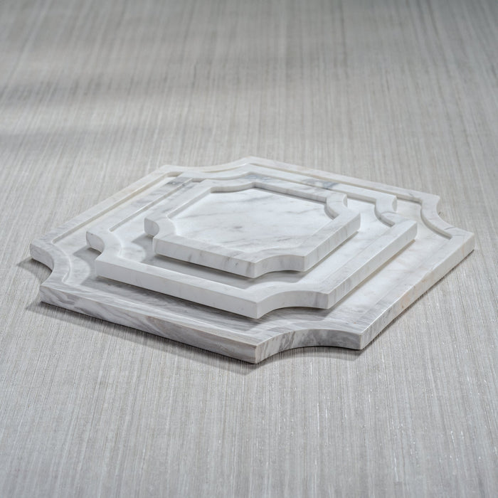 Zellige Volakas Marble Tray - Decorative Trays by Carlyle Avenue